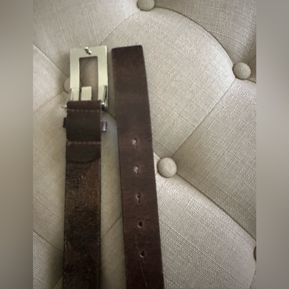 Guess Dark Brown Belt with Silver Buckle - Picture 1 of 4